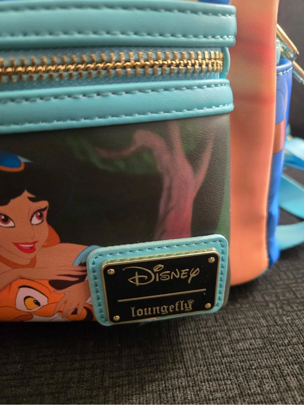 Loungefly Disney Aladdin Mini Backpack - Blue, Peach, Orange